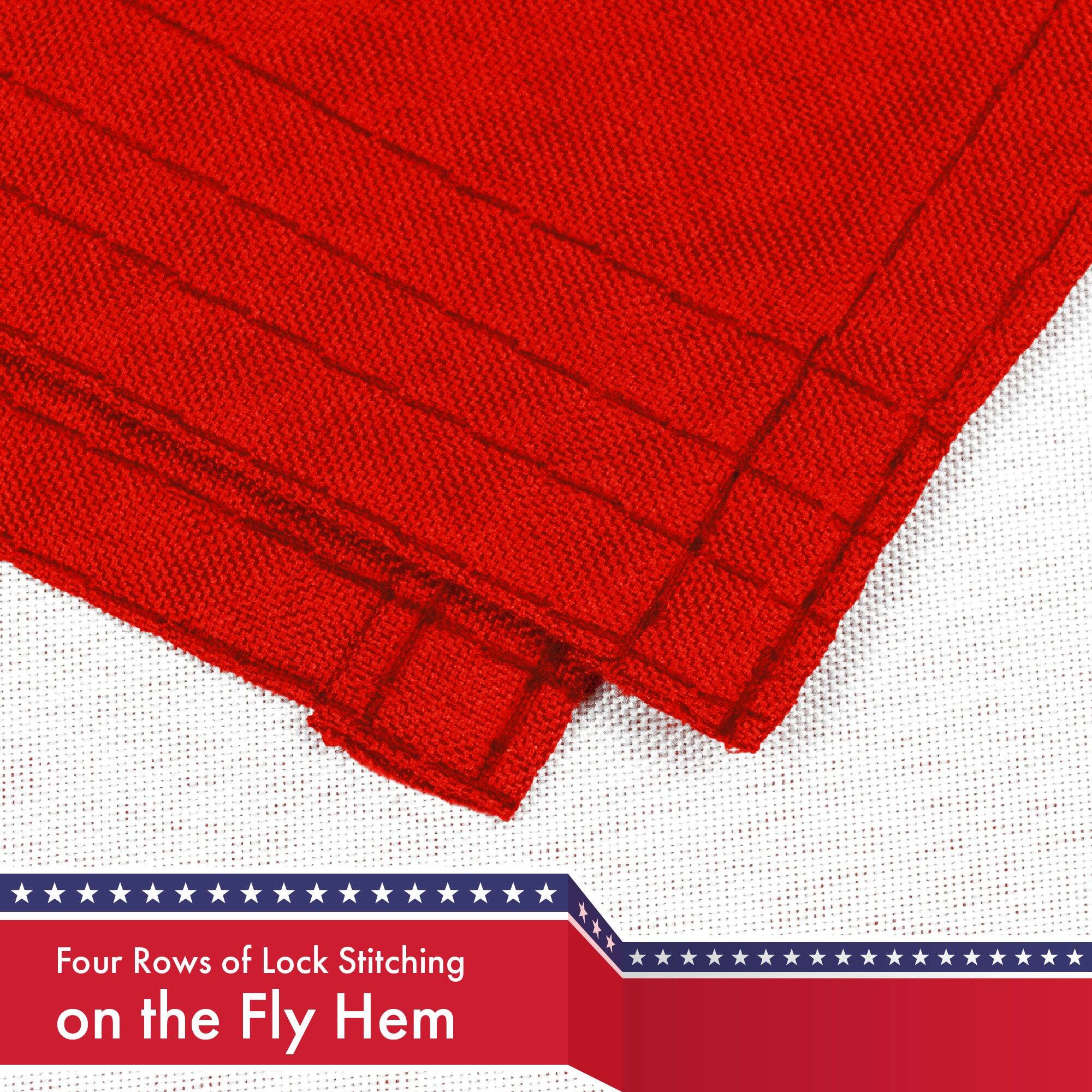 Four Rows of Lock Stitching on the Fly Hem