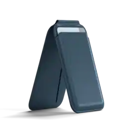 Satechi - Vegan-Leather Magnetic Wallet Stand - Dark Blue
