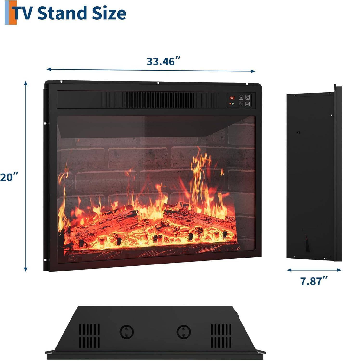 TV Stand Size  
33.46"  
20"  
7.87"