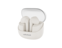 Front. RadioShack - Transparent Case TWS Earbuds IPX5 Bluetooth 5.4 Noise Cancelling 3304410 - White.