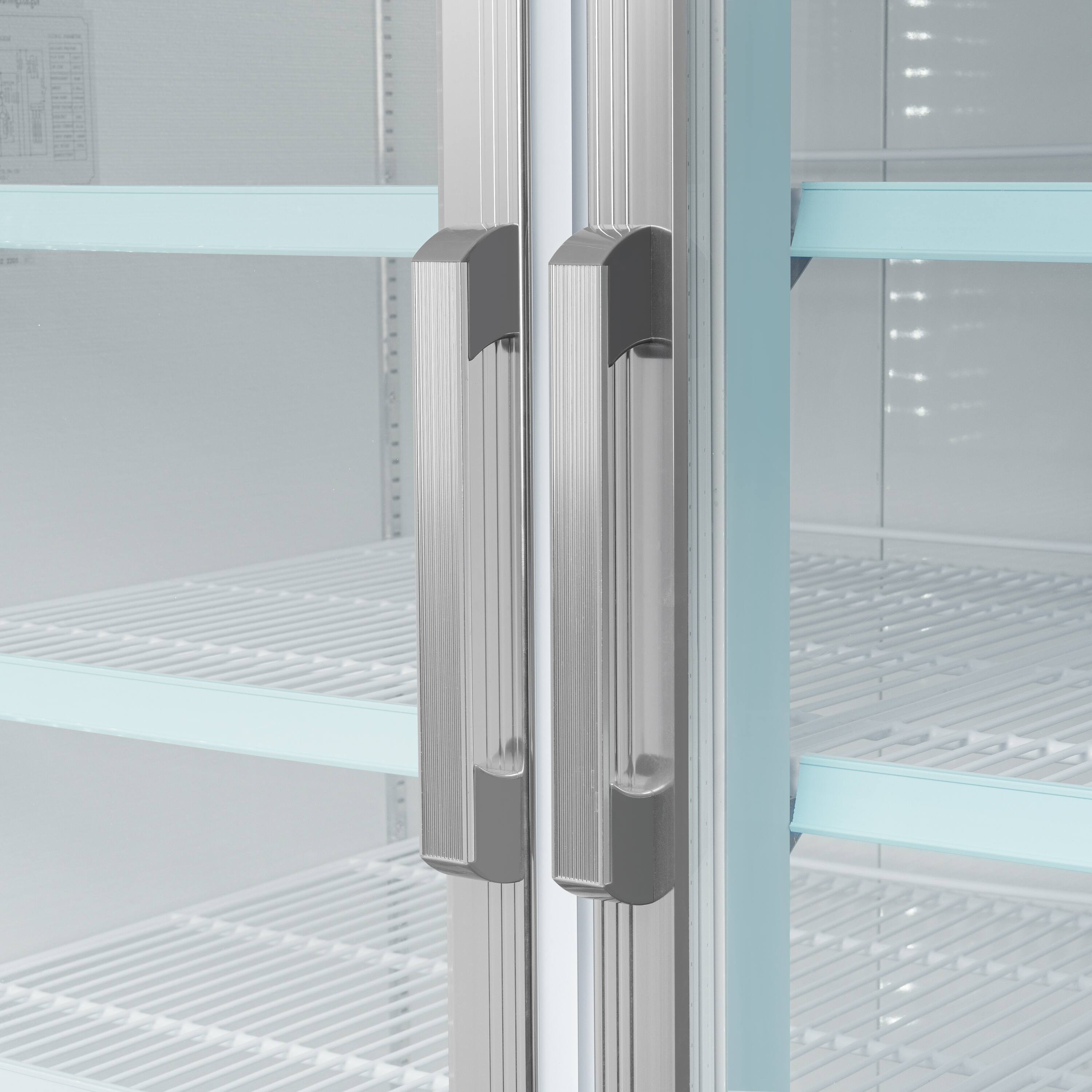 Alt View 7. Koolmore - 53 in. 2-Door Commercial Display Merchandiser Freezer 45 cu. ft. in White (MDF-2GD-45C-WH) - White.