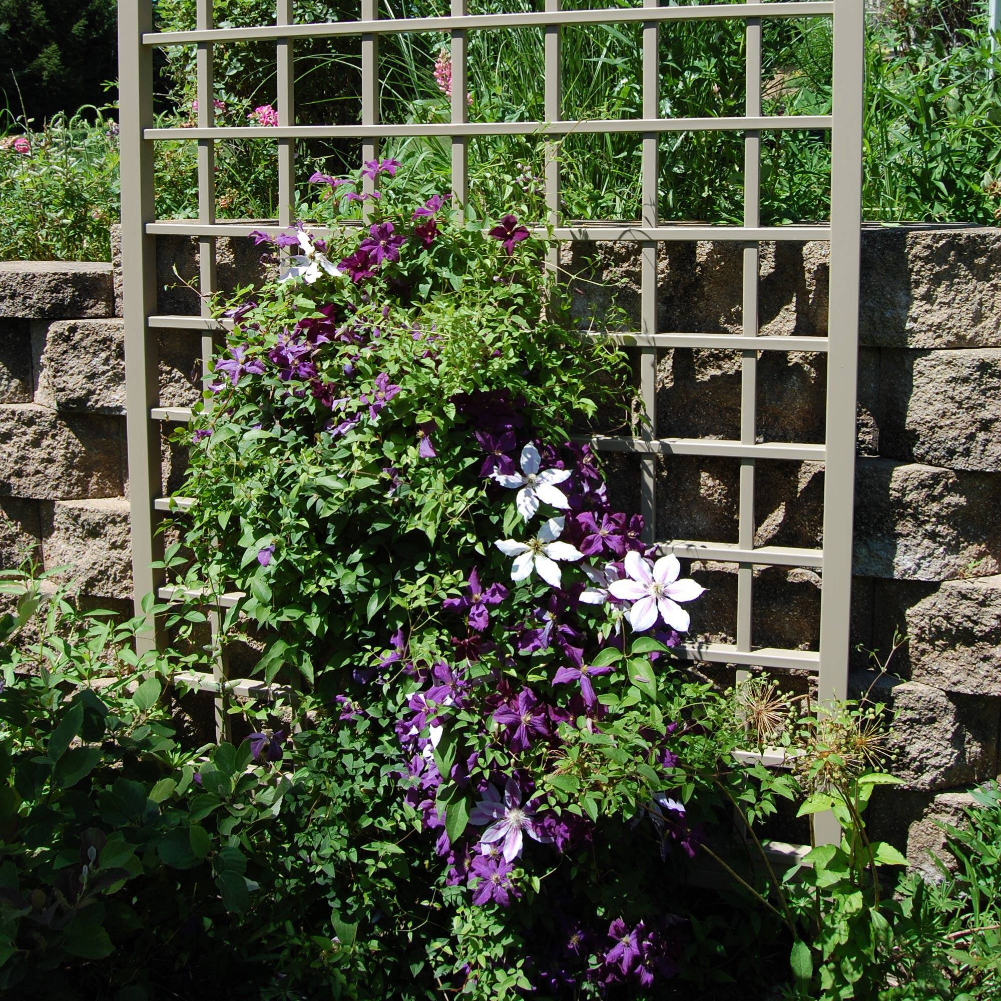 Alt View 3. Dura-Trel - Dura-Trel Winchester 57 x 95 Inch PVC Vinyl Outdoor Garden Patio Trellis, Mocha - Mocha.