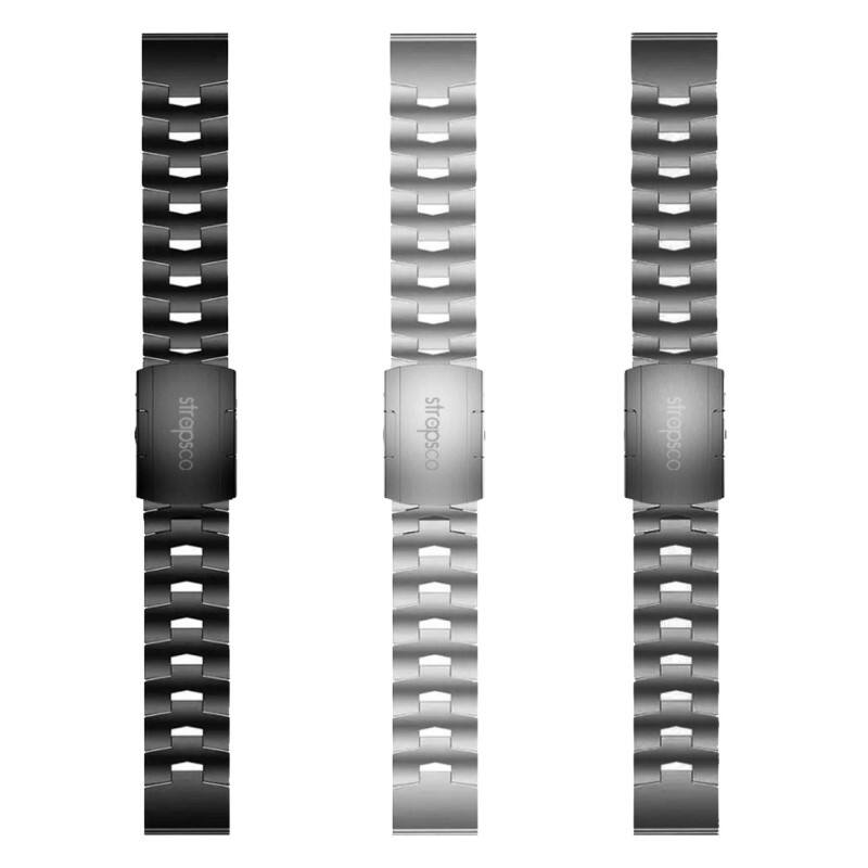 StrapsCo Vented Titanium Bracelet QuickFit 26 Metal Watch Band