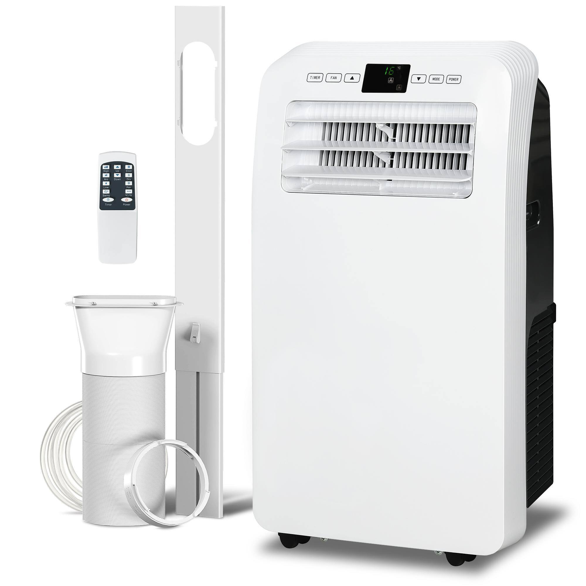Front. Resenkos - 11500 BTU Mobile Air Conditioner, 550 Sq. Ft., AC Unit with Dehumidifier, 24H Timer On/Off, Window Kit - White.