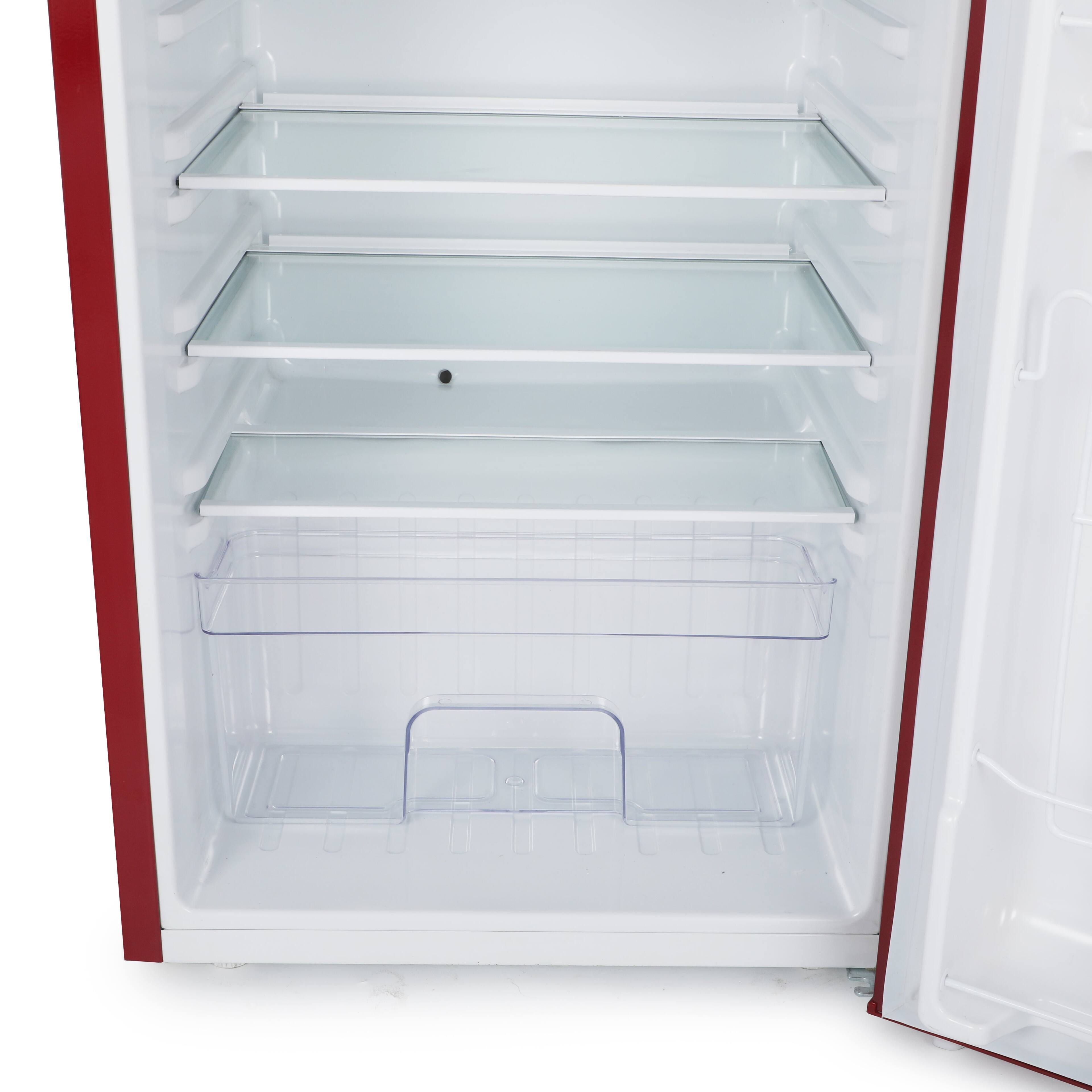 Left. Commercial Cool - Commercial Cool 4.5 Cu. Ft. Refrigerator with Freezer, Red - Red.