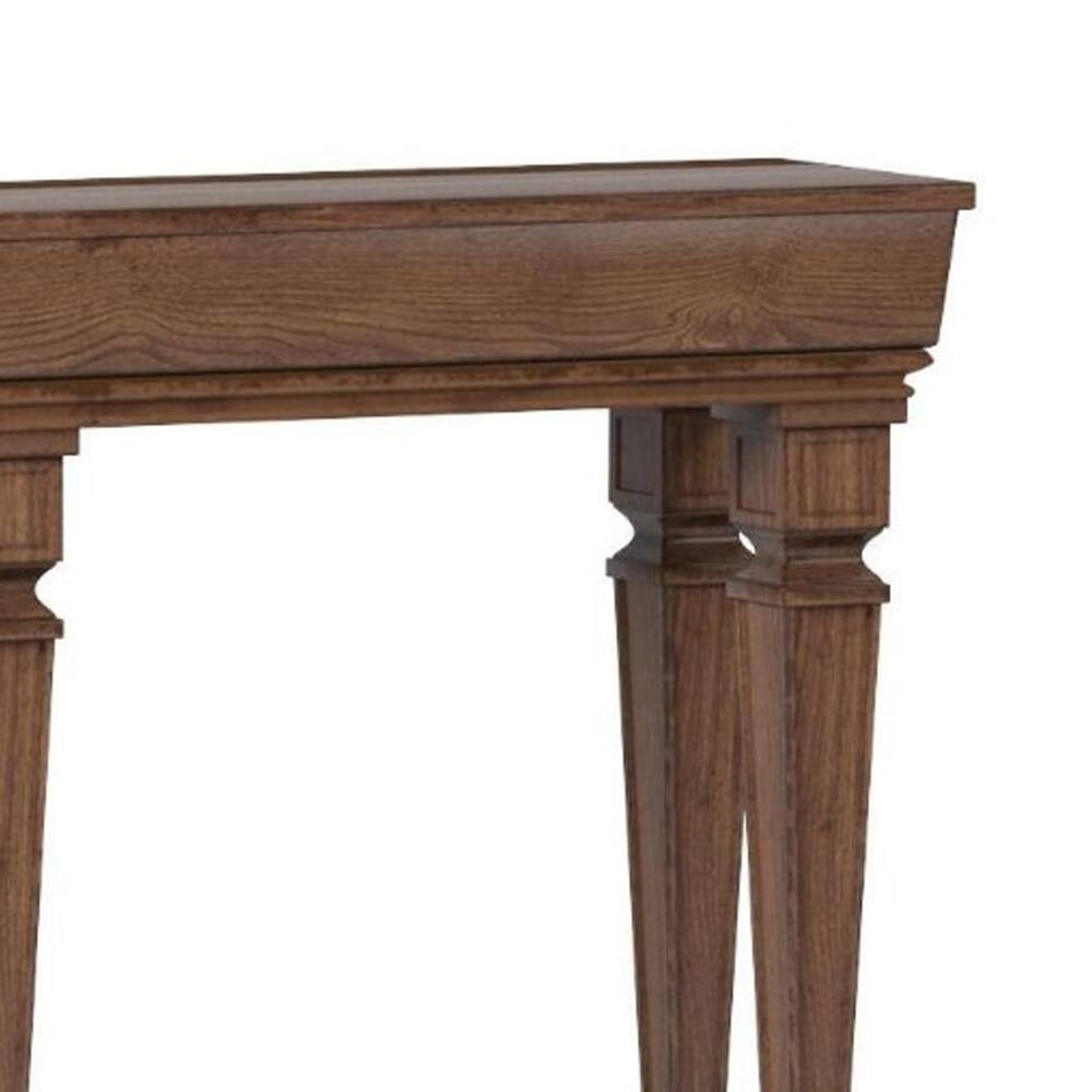 Alt View 1. Manhattan Lane - Wooden Console Table with One Bottom Shelf - Brown.