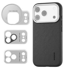 Neewer - Modular Phone Case for 17 Pro Max with 67mm Filter Ring & Lens Mounts - Black + Silver