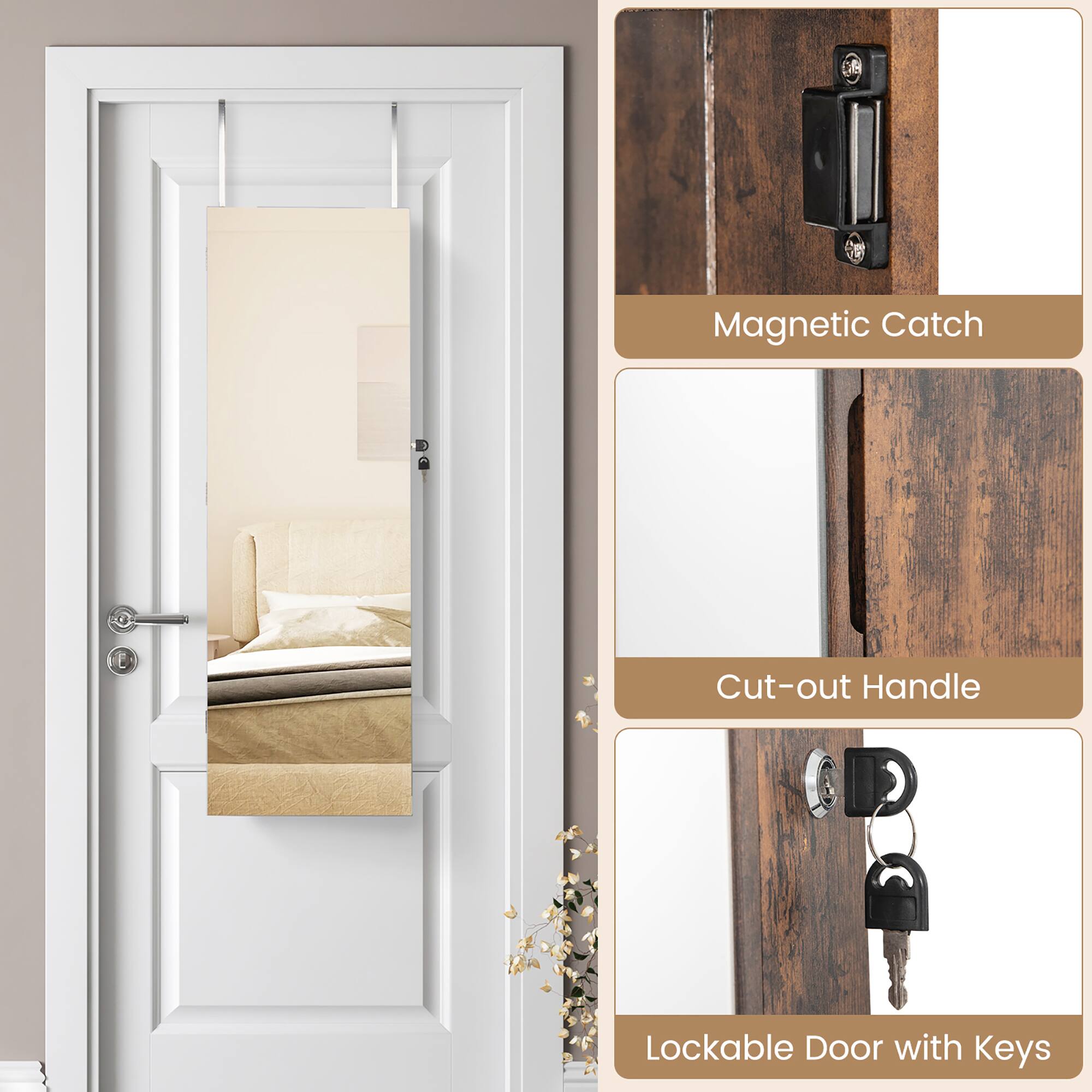 Magnetic Catch  
Cut-out Handle  
Lockable Door with Keys