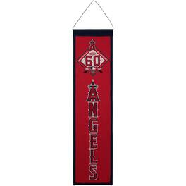 Winning Streak Sports - Los Angeles Angels 8'' x 32'' 60th Anniversary Heritage Banner - Red