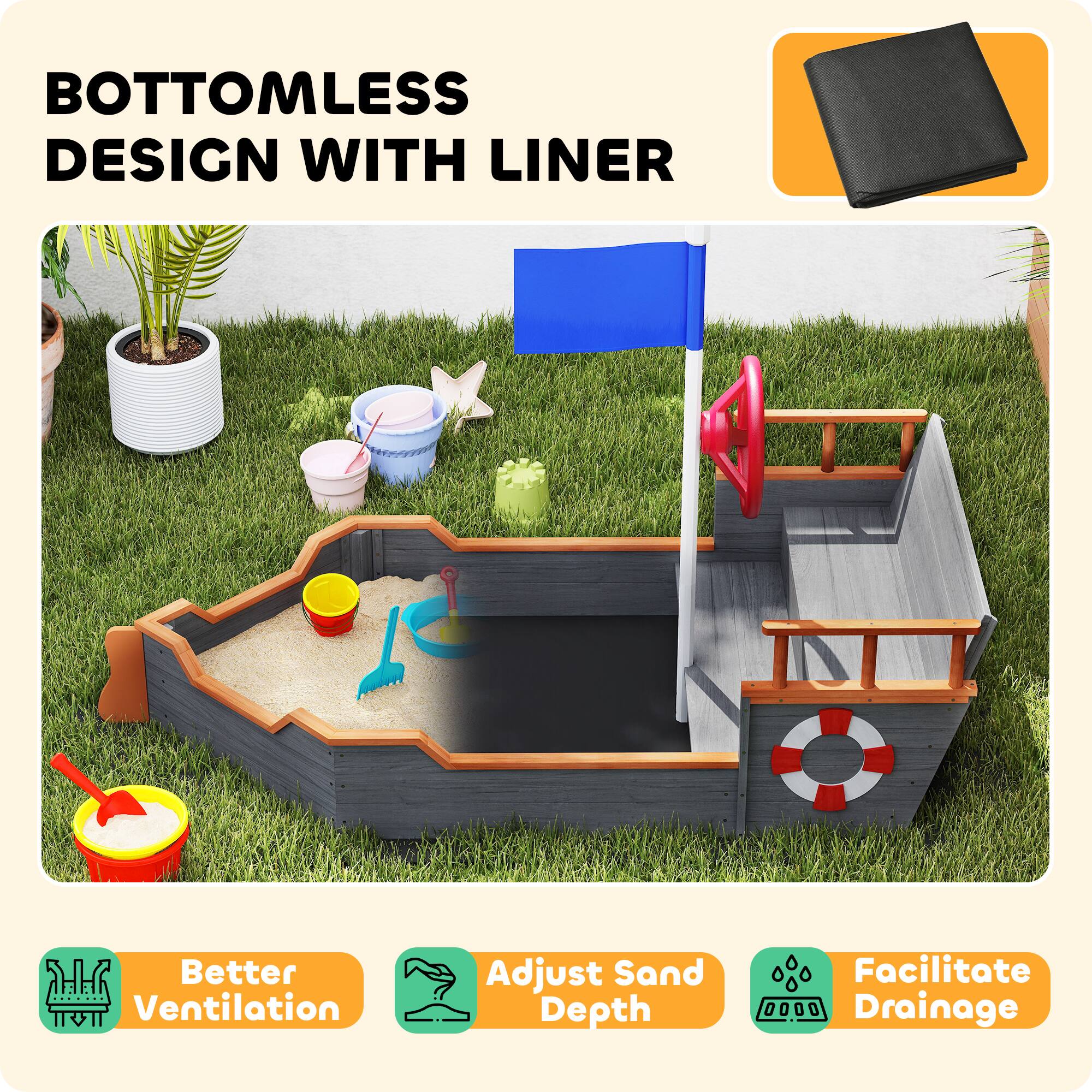 BOTTOMLESS DESIGN WITH LINER

- Better Ventilation
- Adjust Sand Depth
- Facilitate Drainage