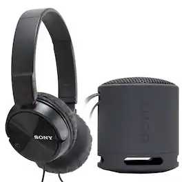 Sony - XB100 Waterproof Bluetooth Speaker MDR-ZX110 Wired Headphones - Black