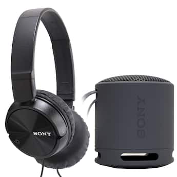 Sony XB100 Waterproof Bluetooth Speaker MDR ZX110 Wired Headphones Sony XB100 Waterproof Bluetooth Speaker MDR ZX110 Wired Headphones
