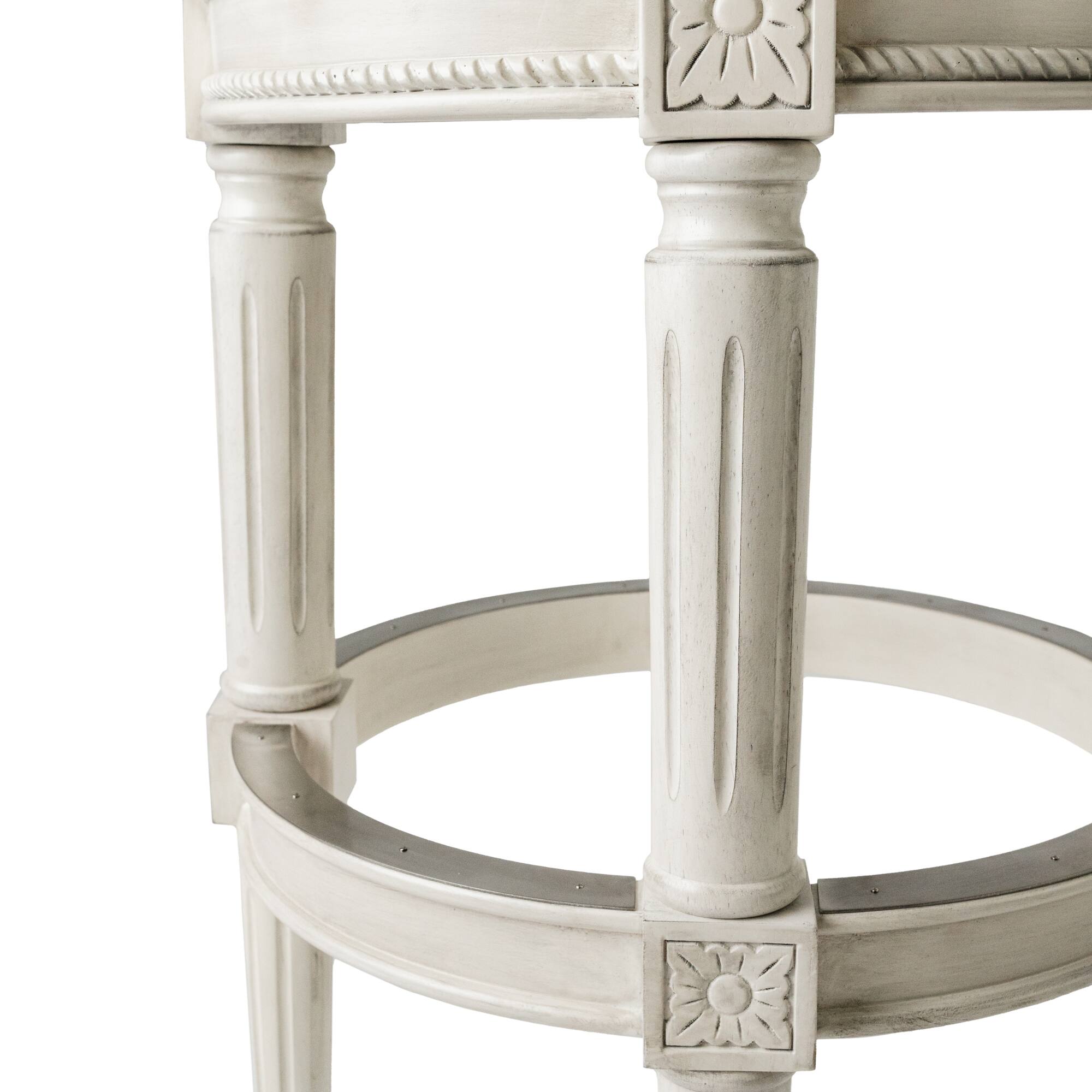 Alt View 7. Maven Lane - 31' Pullman Backless Bar Stool In White Oak Finish With Fabric Upholstery - White Oak.