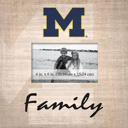 Fan Creations - Michigan Wolverines 10'' x 10'' Burlap Pattern Frame - Multicolor
