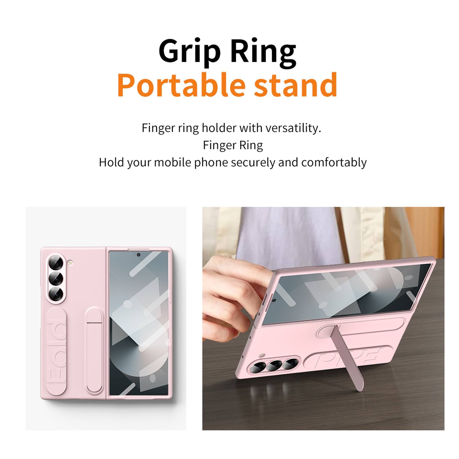 Grip Ring Portable stand

Finger ring holder with versatility.

Finger Ring

Hold your mobile phone securely and comfortably
