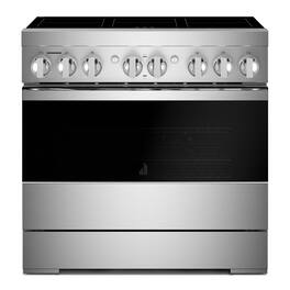 JennAir - NOIR 5.1 Cu. Ft. Freestanding Electric Induction Range - Stainless Steel