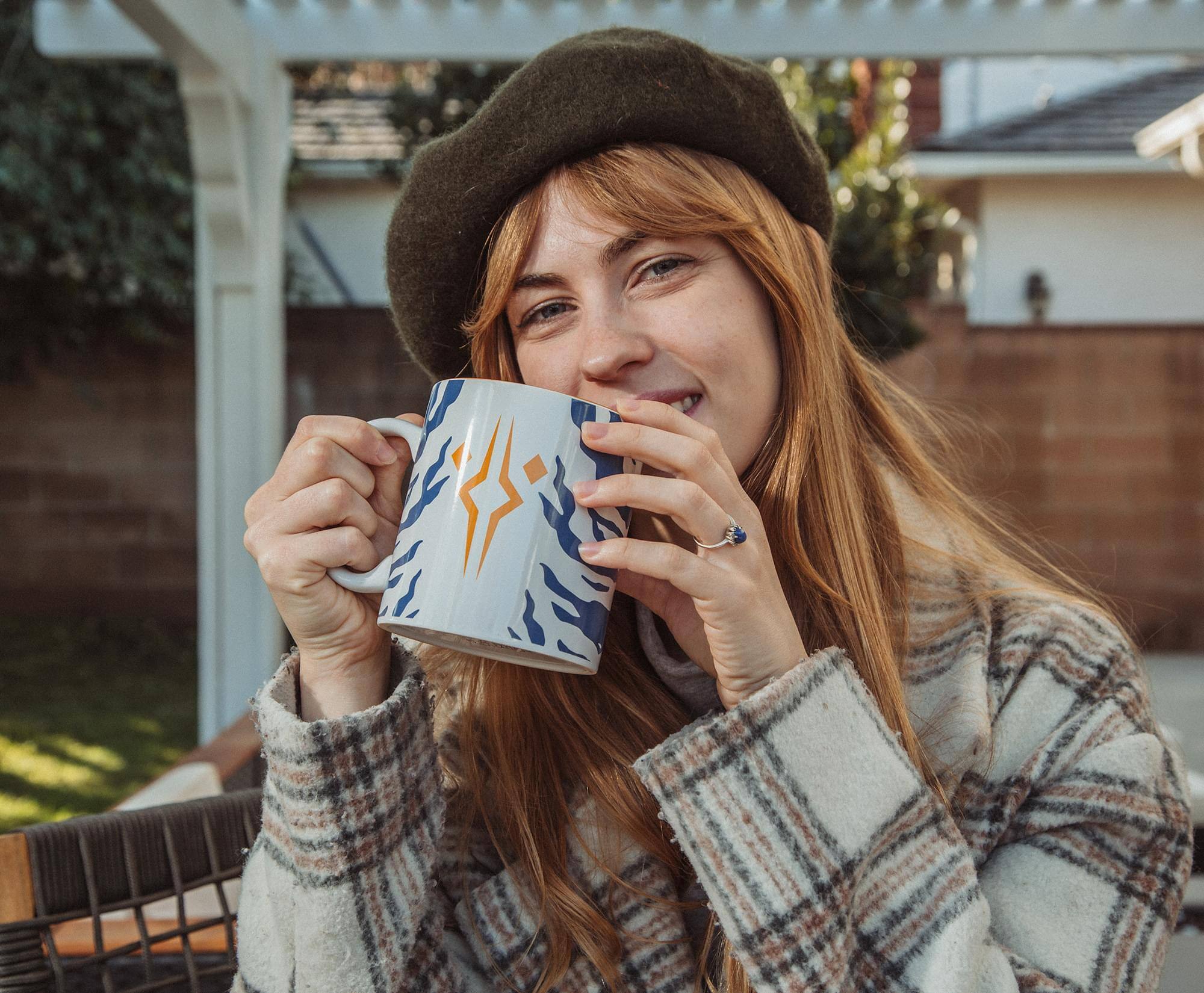 Alt View 3. Silver Buffalo - Star Wars Ahsoka Tano Ceramic Mug | Holds 20 Ounces - Blue.