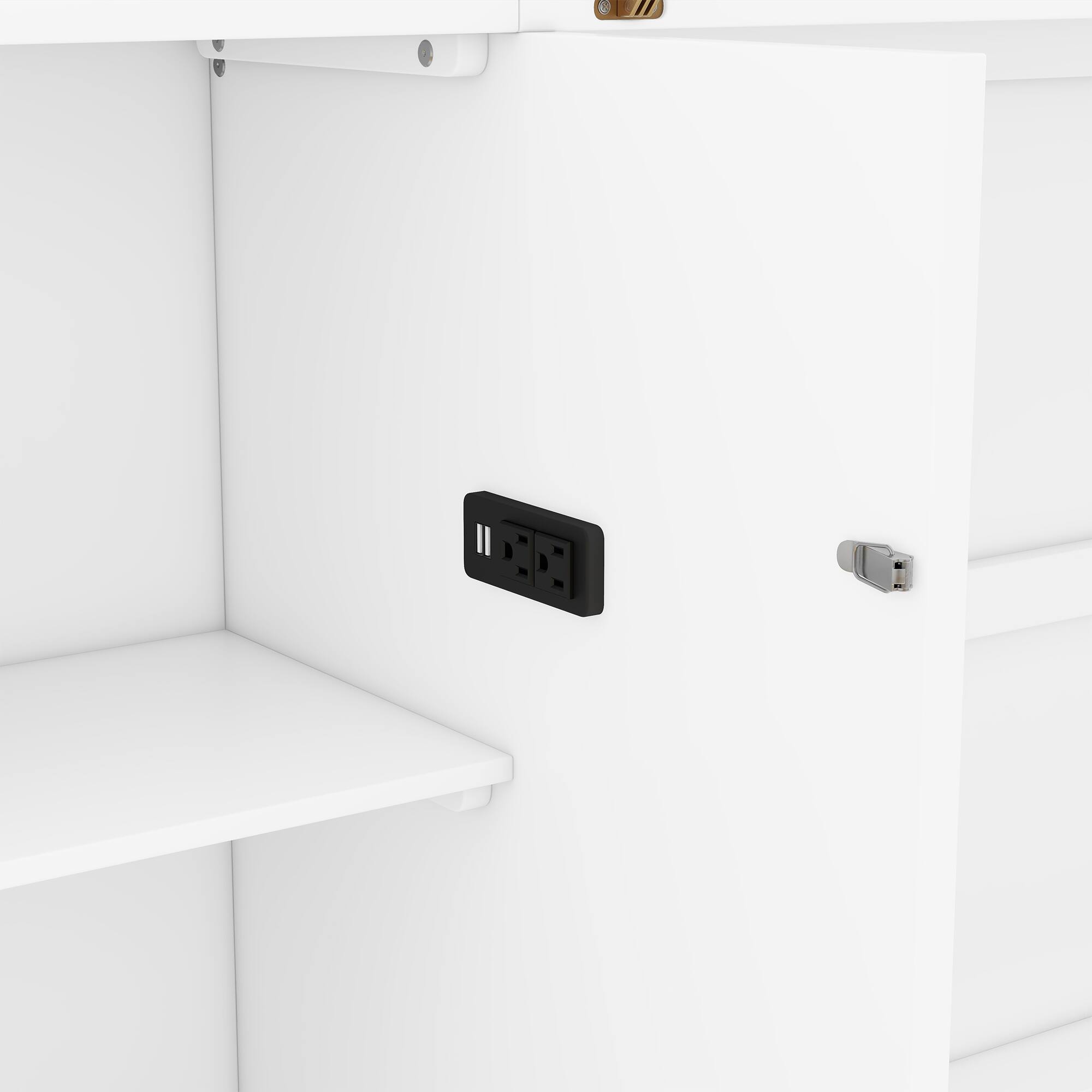 Alt View 7. Tiramisubest - Queen Size Murphy Bed, White - Space - saving for Small Spaces - White.