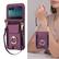 Alt View 1. Dteck - For Motorola Razr (2024) Shockproof Leather Ring Kickstand Protective Wallet Case with Shoulder Strap / Lanyard - Darkpurple.