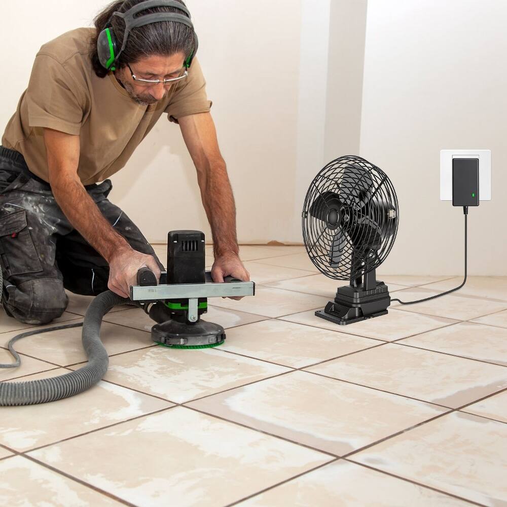 Alt View 5. Loheer - Loheer Portable Jobsite Fan Cordless Workshop Garage Fan Compatible with Makita Battery Bare Tool.