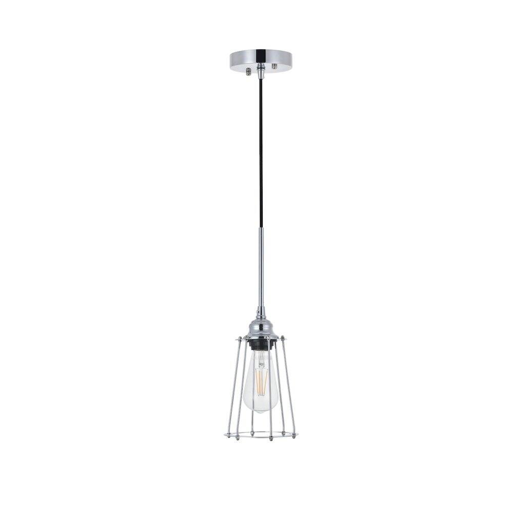 Alt View 8. Living District - Auspice 1 Light Chrome Pendant - Chrome.