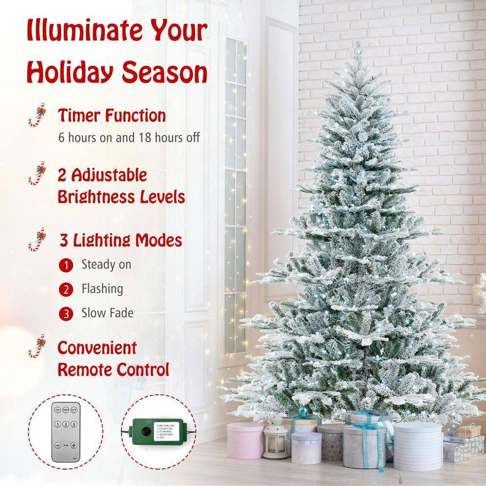 Illuminate Your Holiday Season

- Timer Function
  - 6 hours on and 18 hours off

- 2 Adjustable Brightness Levels

- 3 Lighting Modes
  1. Steady on
  2. Flashing
  3. Slow Fade

- Convenient Remote Control