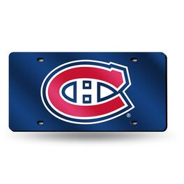 Rico Industries - Montreal Canadiens NHL Logo Mirror Look LASER License Plate - Multi