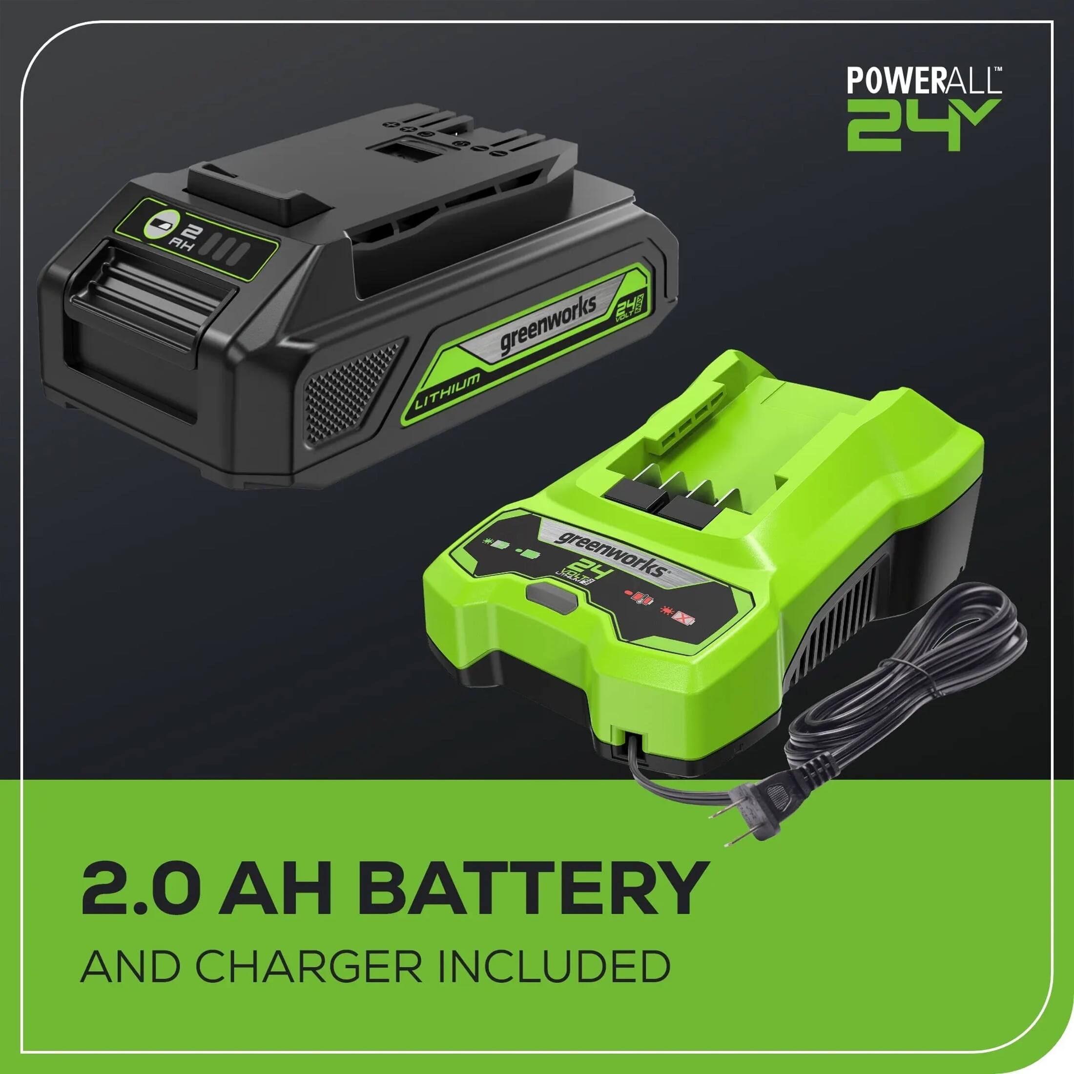 2022 Greenworks Powerall 24V 2.0 AH Lithium Battery and Charger Included
