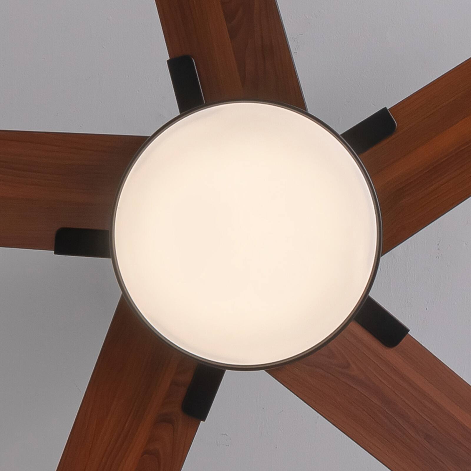 Alt View 6. Siljoy - 52 Inch Ceiling Fans with Lights and Remote Control,  Modern Ceiling Fan with Dimmable LED, 6 Speeds, Timer ( 5-Blade ) - Black.