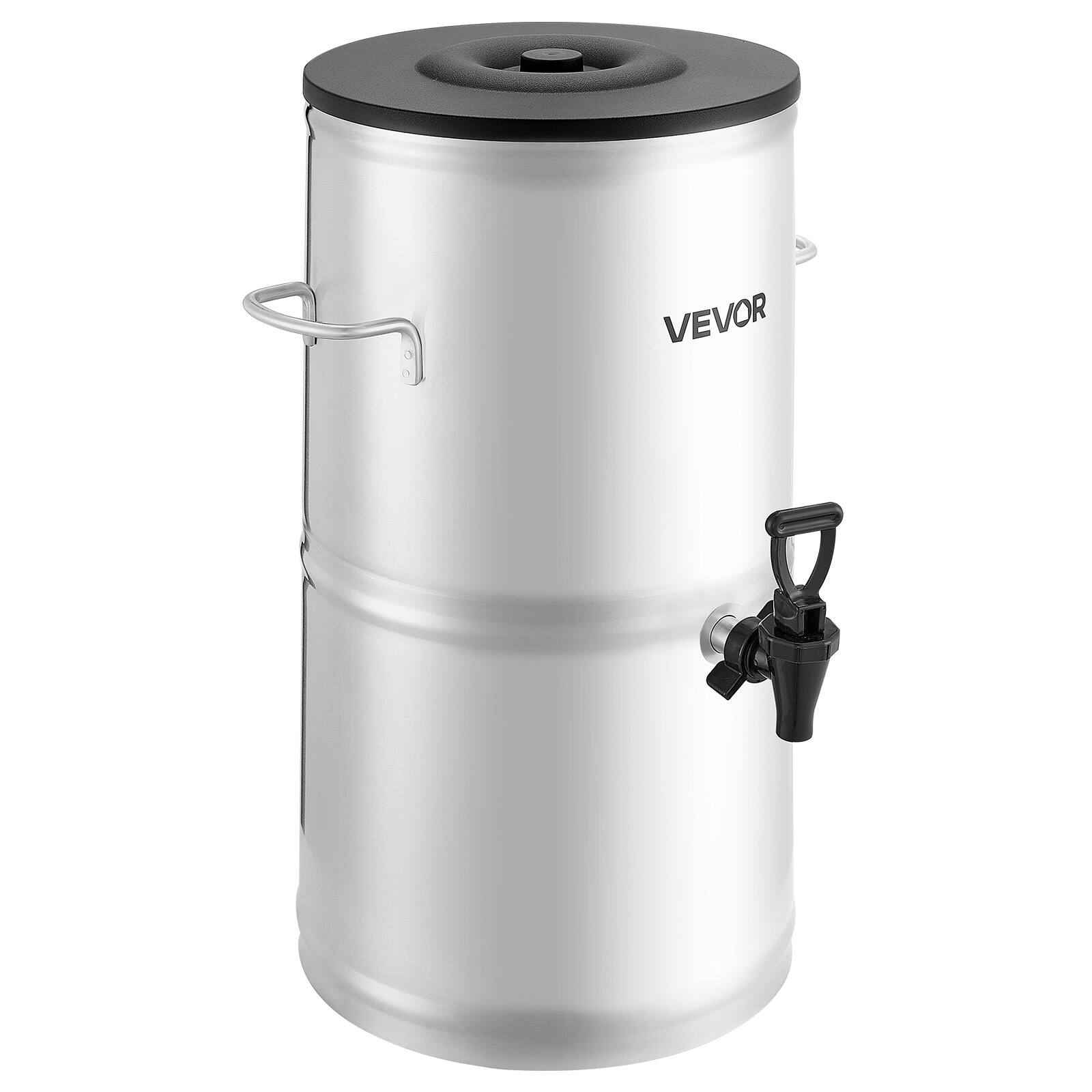 Alt View 5. VEVOR - 4 Gal/15L Ice Tea Dispenser,304 Stainless Steel Beverage Dispenser with Spigot & Handle,Suitable for Hot and Cold Drinks - Silver.