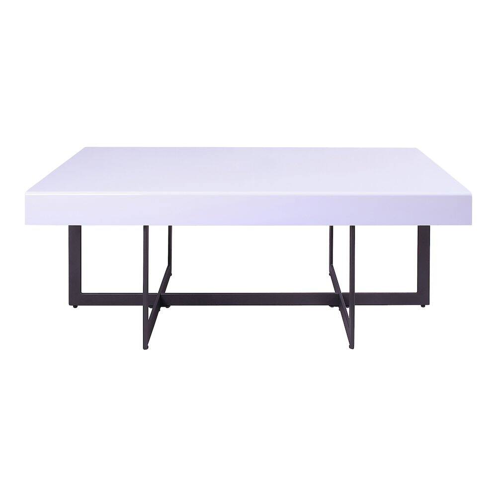 Alt View 1. Furniture of America - Vasket Contemporary Metal 2-Drawer Coffee Table - White.