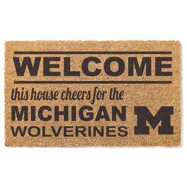 Jardine - Michigan Wolverines 18" x 30" Welcome Doormat - Brown