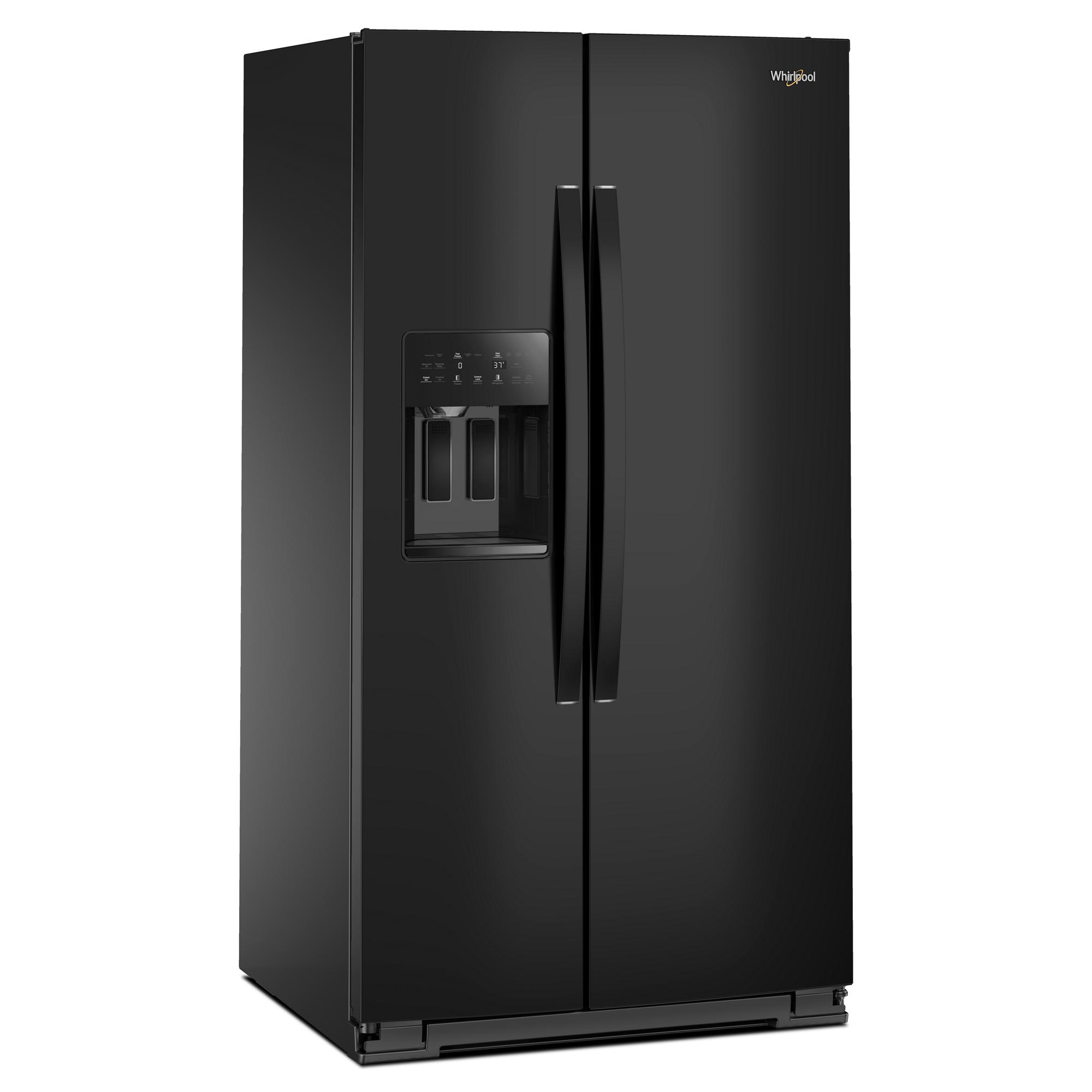 Alt View 3. Whirlpool - 28.7 Cu. Ft. Side-by-Side Refrigerator with TruCool System - Black.