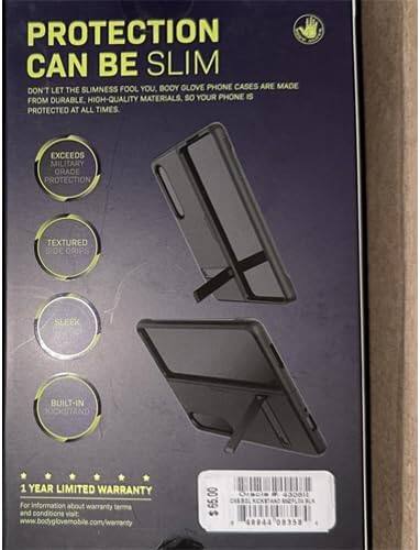 **PROTECTION CAN BE SLIM**

Don't let the slimness fool you. Body Glove phone cases are made from durable, high-quality materials, so your phone is protected at all times.

- Exceeds Military Grade Protection
- Textured Back Grip
- Sleek Design
- Built-in Kickstand

**1 Year Limited Warranty**

For information about warranty terms and conditions visit: www.bodyglovemobile.com/warranty

$65.00

Barcode: 48844 08359