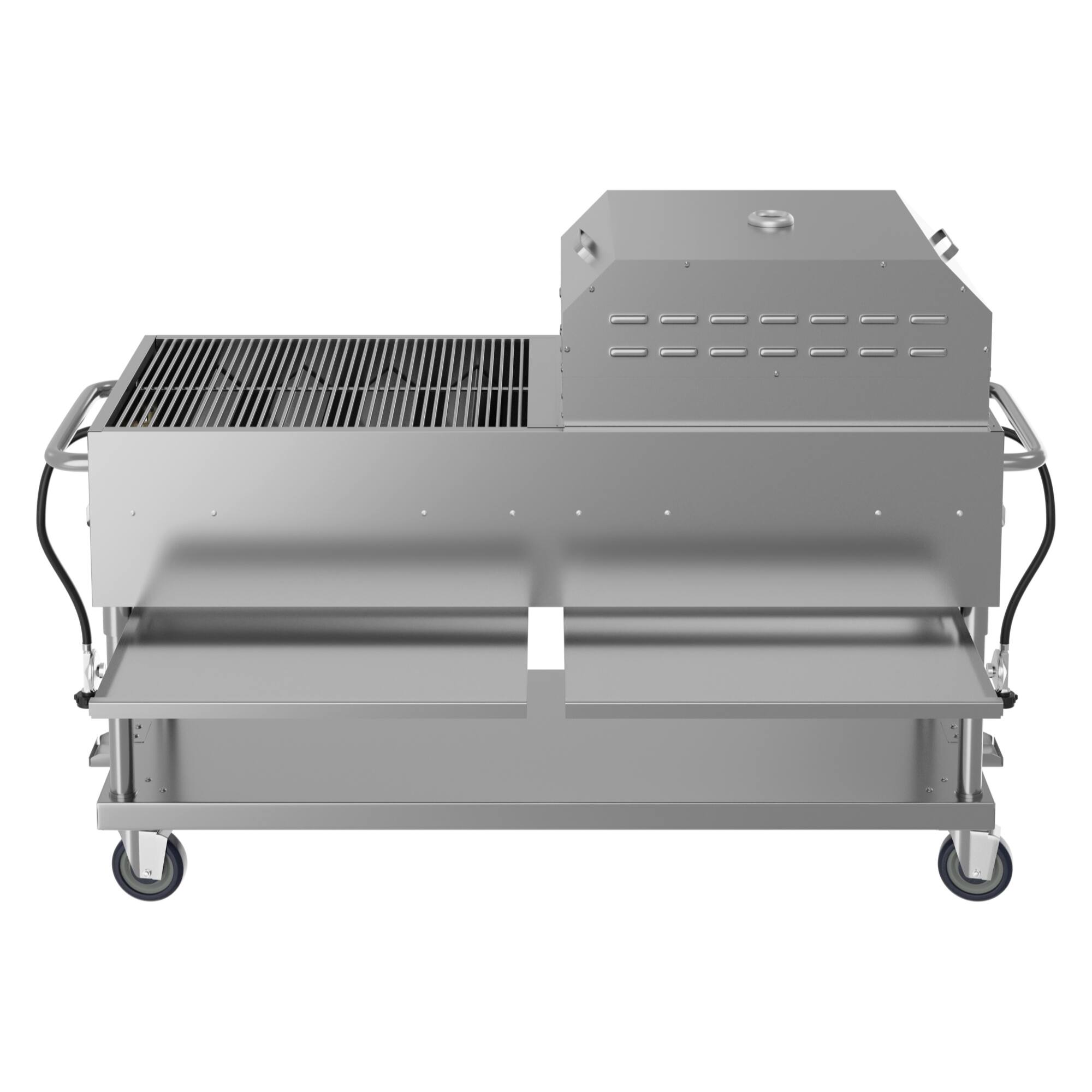 Alt View 2. Koolmore - 60 in. 8-Burner Commercial Outdoor Propane Gas Grill with 30 in. Pizza Oven in Stainless-Steel, ETL Listed (CGKIT6-P30) - Stainless Steel.