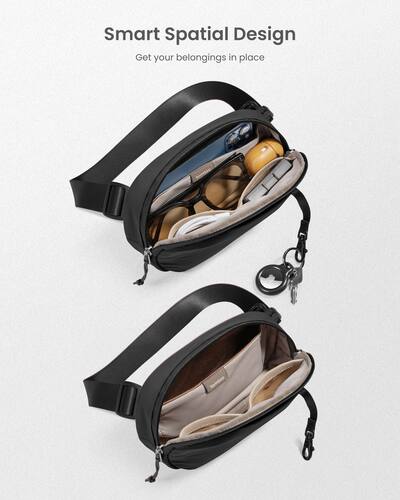 ★TOUT Y EST★ BELL SLINGBAG BLACK 5004345187 tomtoc SlingBean T32 1.5L Sling Bag with RFID Blocking, Belt