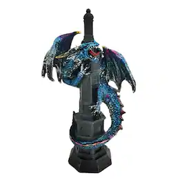 FC Design - 8.5"H Dragon on Tower Figurine Statue Office/Computer Desk Tabletop Medieval Gaming Home Decor Gift - Multi-Color