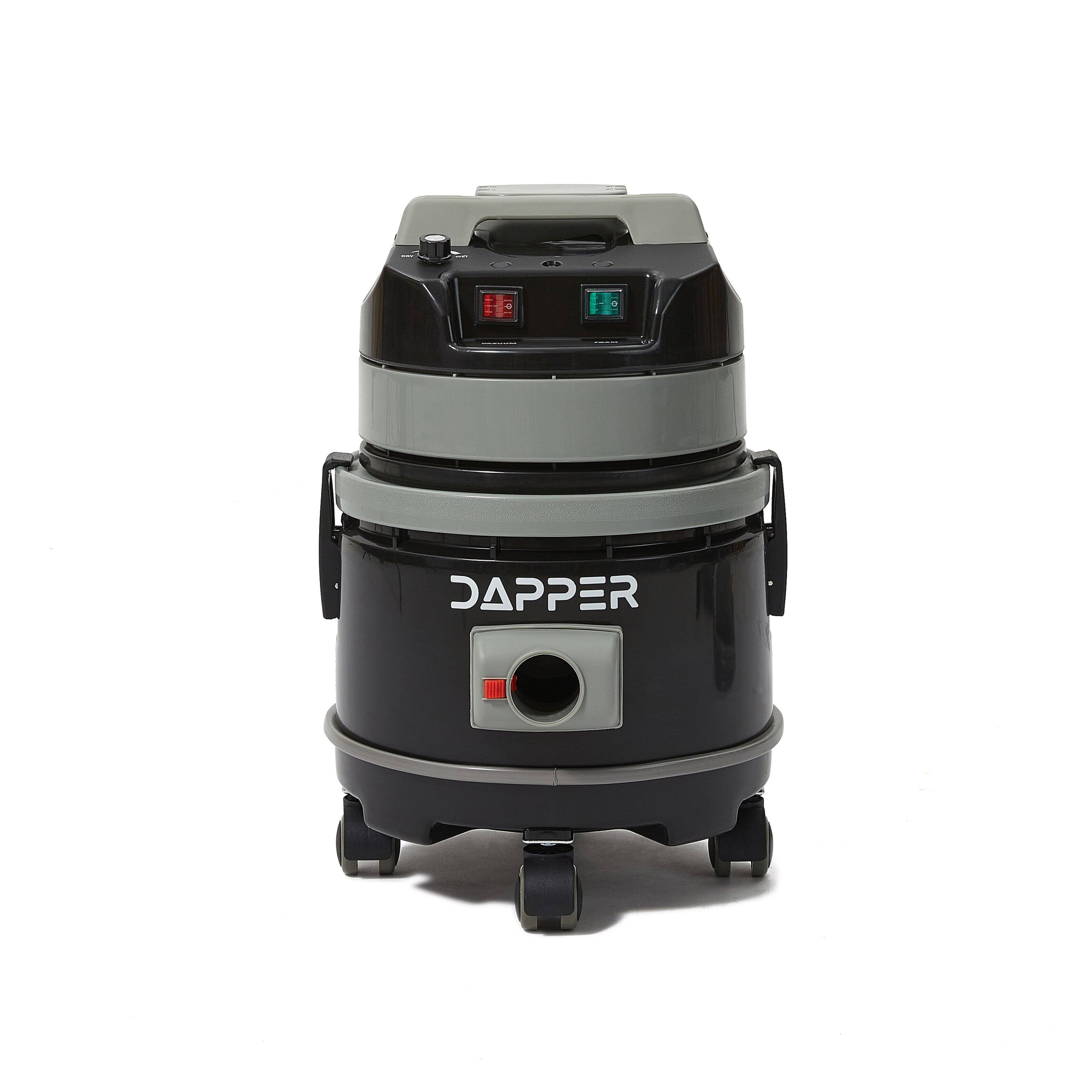 Alt View 6. Dapper Supply - Commercial Wet/Dry Vacuum Cleaner with Soap Dispensing Brush, 1 Gal. Solution & 3 Gal. Recovery Tanks - Black.