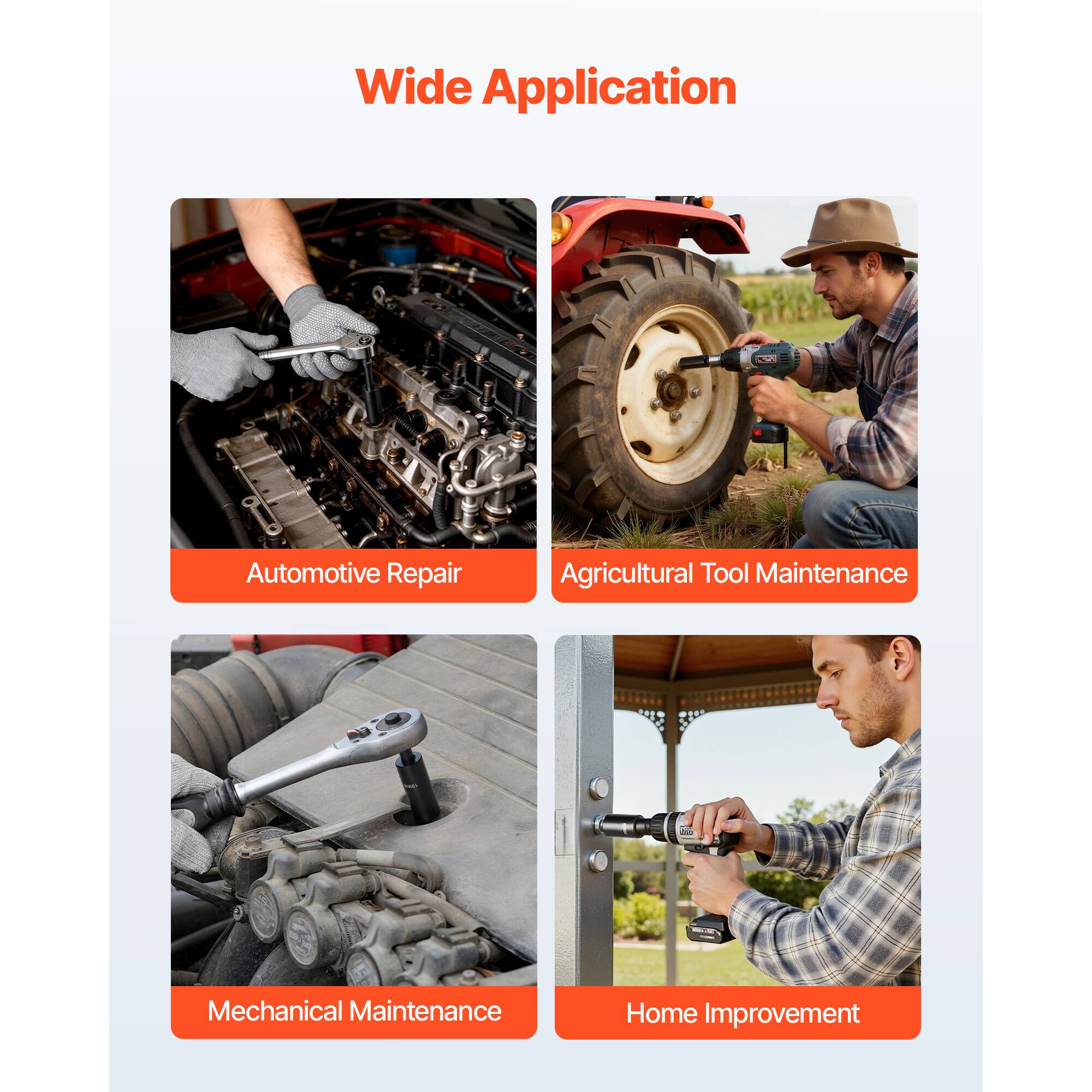 Wide Application

- Automotive Repair
- Agricultural Tool Maintenance
- Mechanical Maintenance
- Home Improvement