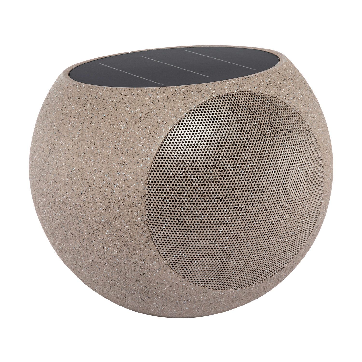 Alt View 2. Victrola - Victrola Zen Outdoor Bluetooth Solar Speaker - Stone.
