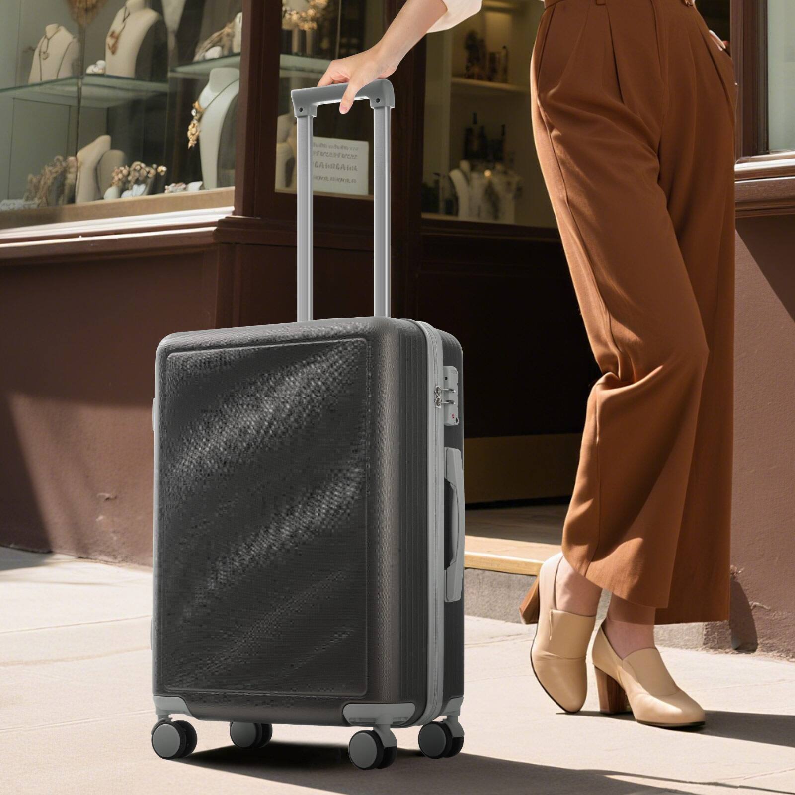 Alt View 1. Chateau Abodes - Luggage Set 3 Piece, Lightweight Hardside Travel Suitcases with Spinner Wheels and TSA Lock (20"/24"/28") - Bronze Golden.