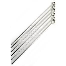 Norpro - Stainless Steel 14-Inch Barbeque Skewers, Set of 6 - Silver