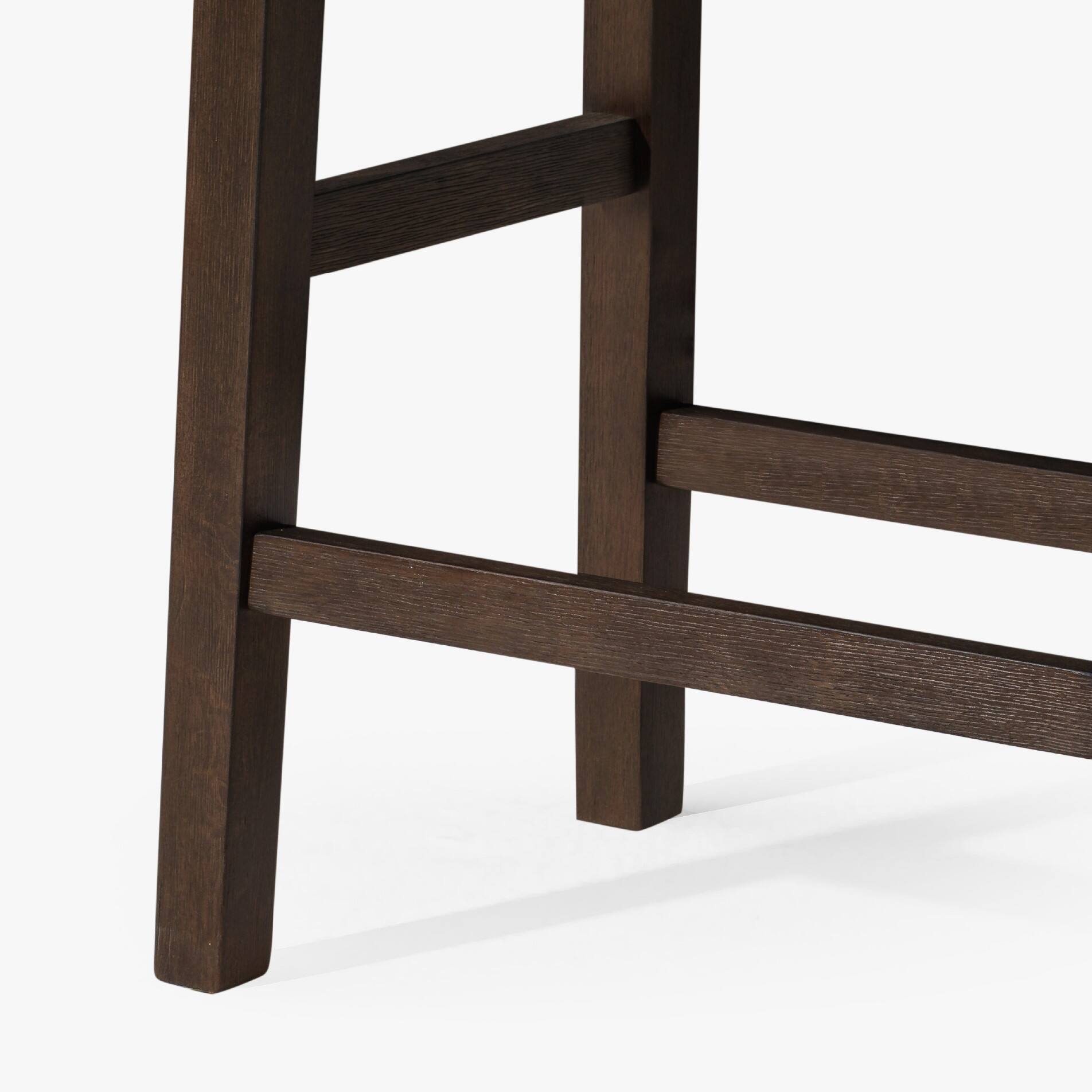 Alt View 8. Maven Lane - 26" Emerson Counter Stool In Weathered Brown Wood Finish With  Vegan Leather - Weathered Brown.