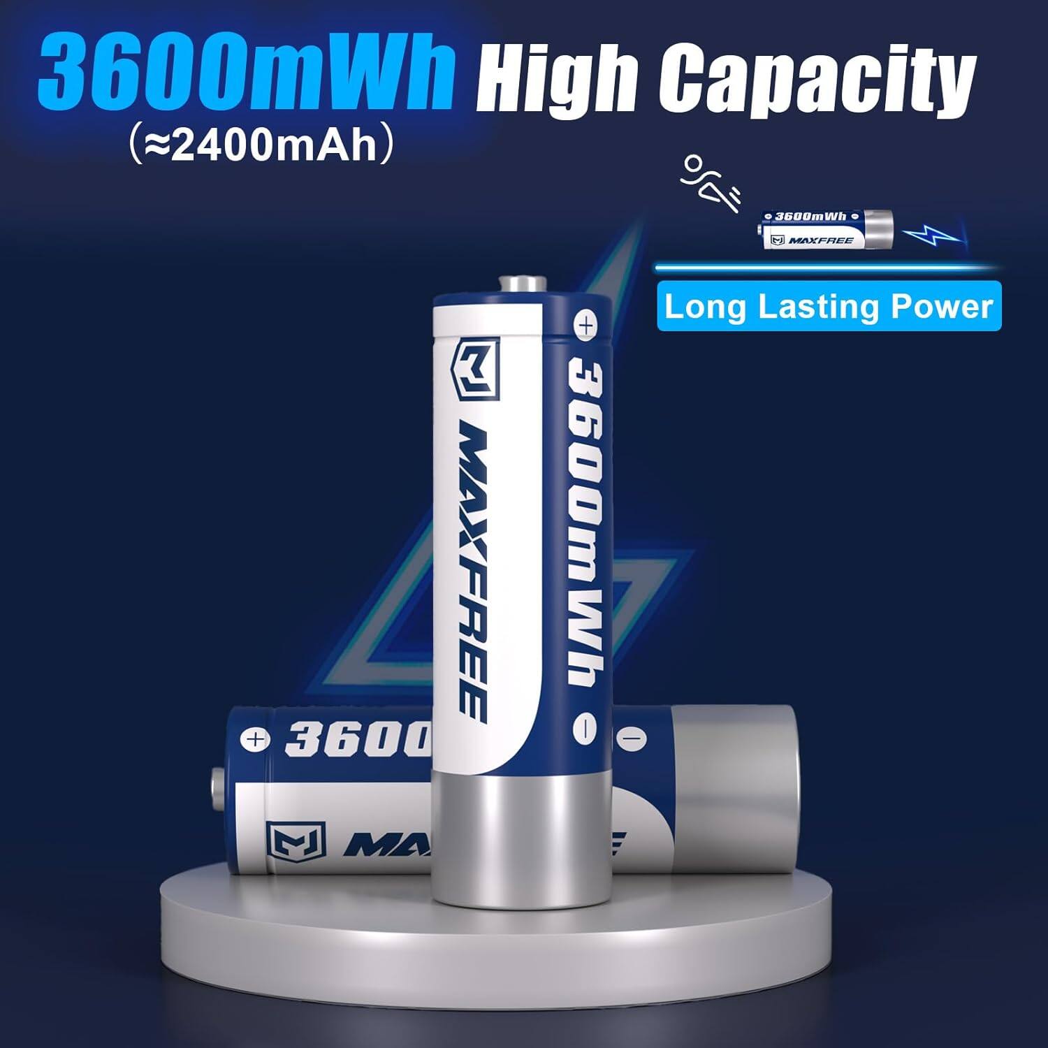 3600mWh High Capacity (2400mAh)  
MAXFREE  
3600mWh  
Long Lasting Power