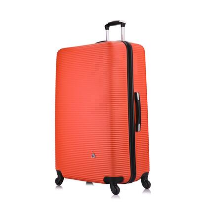 Front. InUSA - Royal lightweight hardside Spinner Luggage 32" - ORANGE.