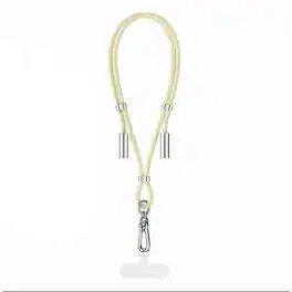 Topteng - 66W 2-in-1 Wearable Charging Cable - Phone Lanyard & Fast USB-C Cable for iPhone/Samsung/Android - Yellow