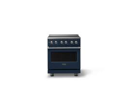 Viking - 30 in. Wide 4 Elements Pro 5 Series 4.7 Cu. Ft. Freestanding Electric Convection Range - Slate Blue