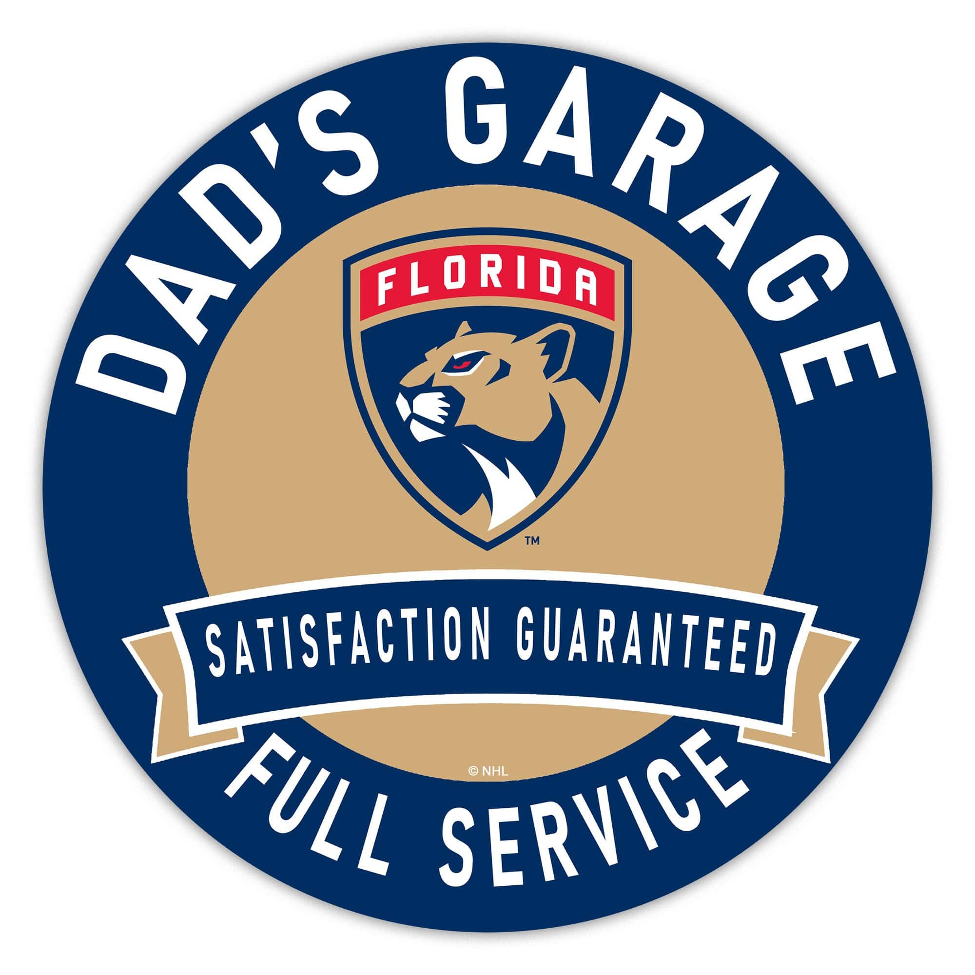 DAD'S GARAGE  
FLORIDA  
SATISFACTION GUARANTEED  
FULL SERVICE  
NHL