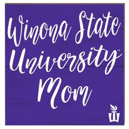 Jardine - Winona State Warriors 10" x 10" Mom Plaque - Purple