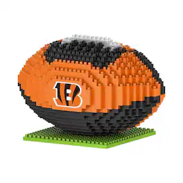 Forever Collectibles - Cincinnati Bengals NFL BRXLZ Football 704-Piece Building Block Set - Orange
